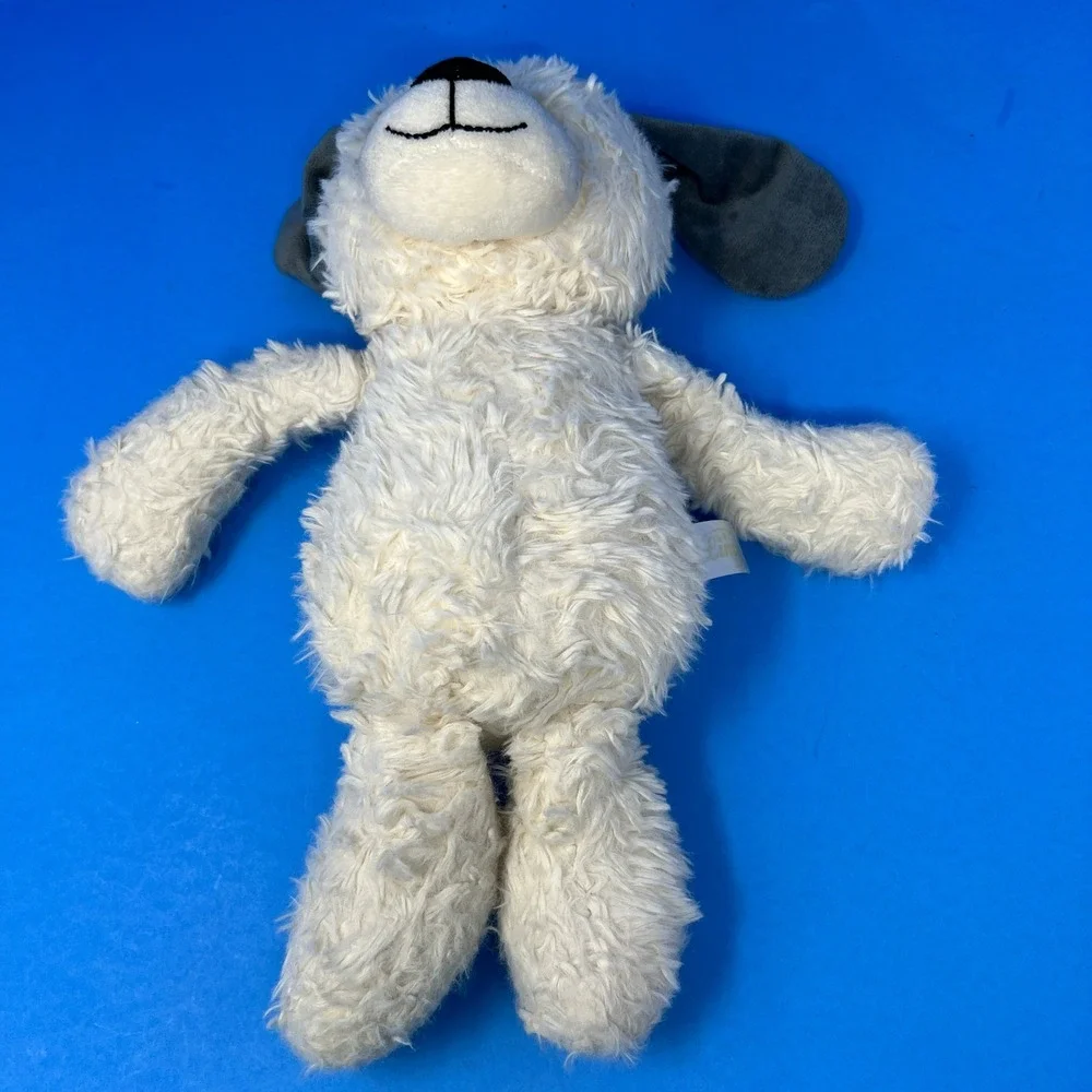 Linzy Toys Dog Plush 13 inch White Grey Best Big Brother Puppy Stuffed Animal